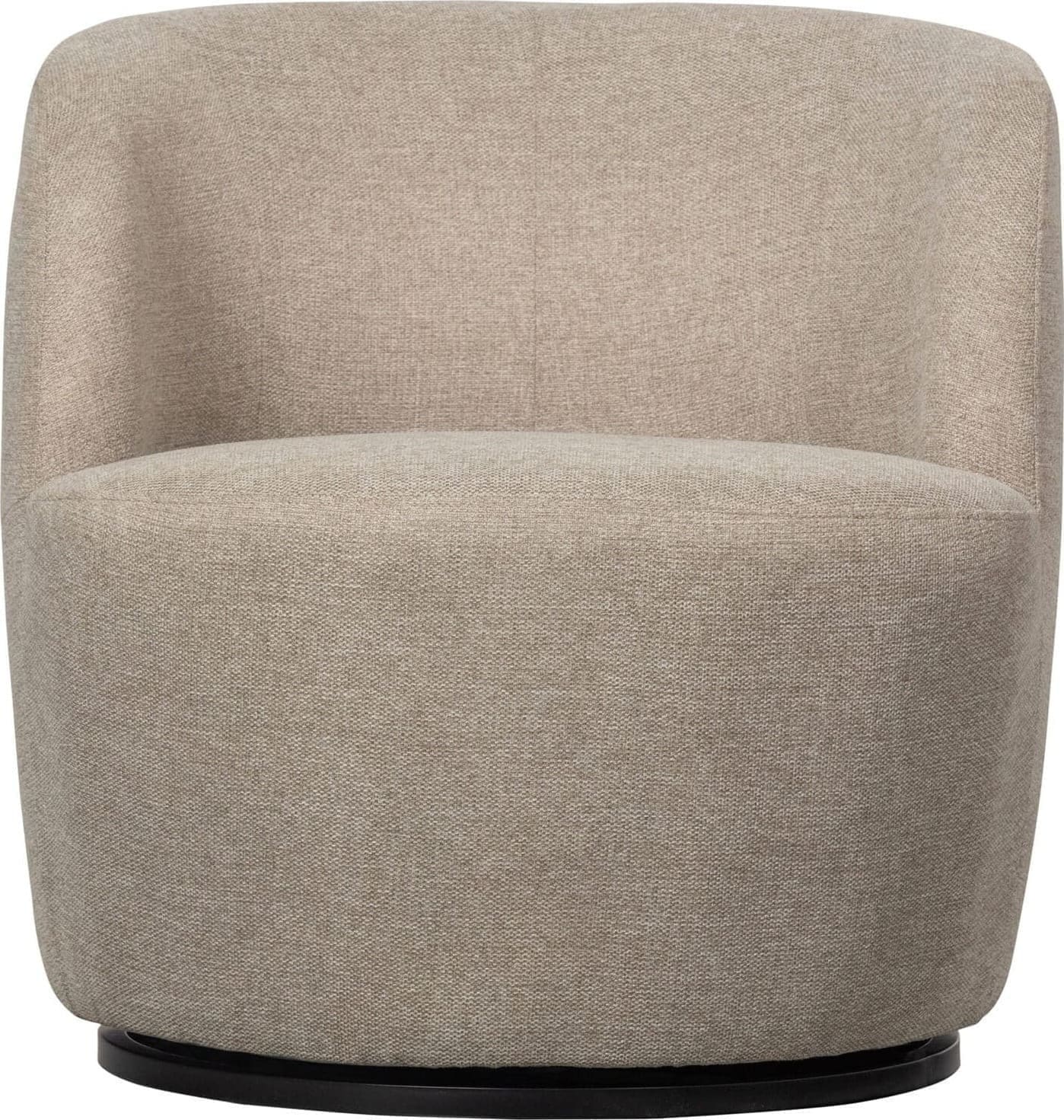 WOOOD Exclusive Serra Draaifauteuil Geweven Stof Zand Beige|Bruin Draaifauteuil