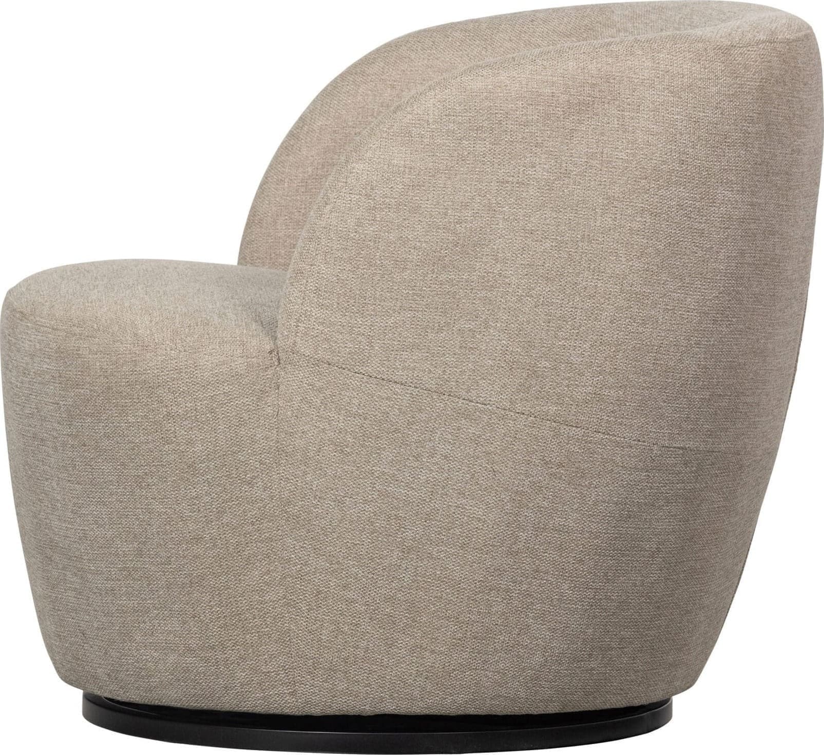 WOOOD Exclusive Serra Draaifauteuil Geweven Stof Zand Beige|Bruin Draaifauteuil