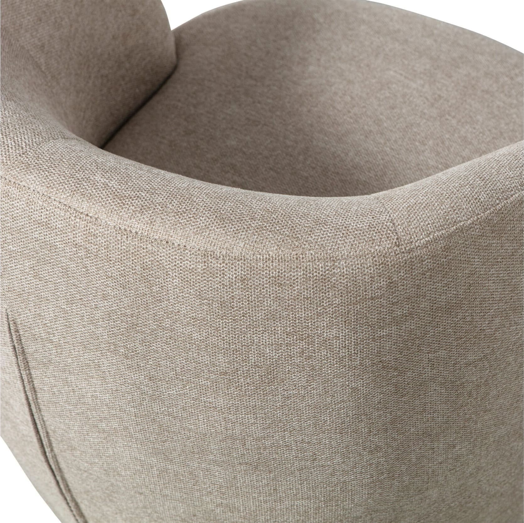 WOOOD Exclusive Serra Draaifauteuil Geweven Stof Zand Beige|Bruin Draaifauteuil