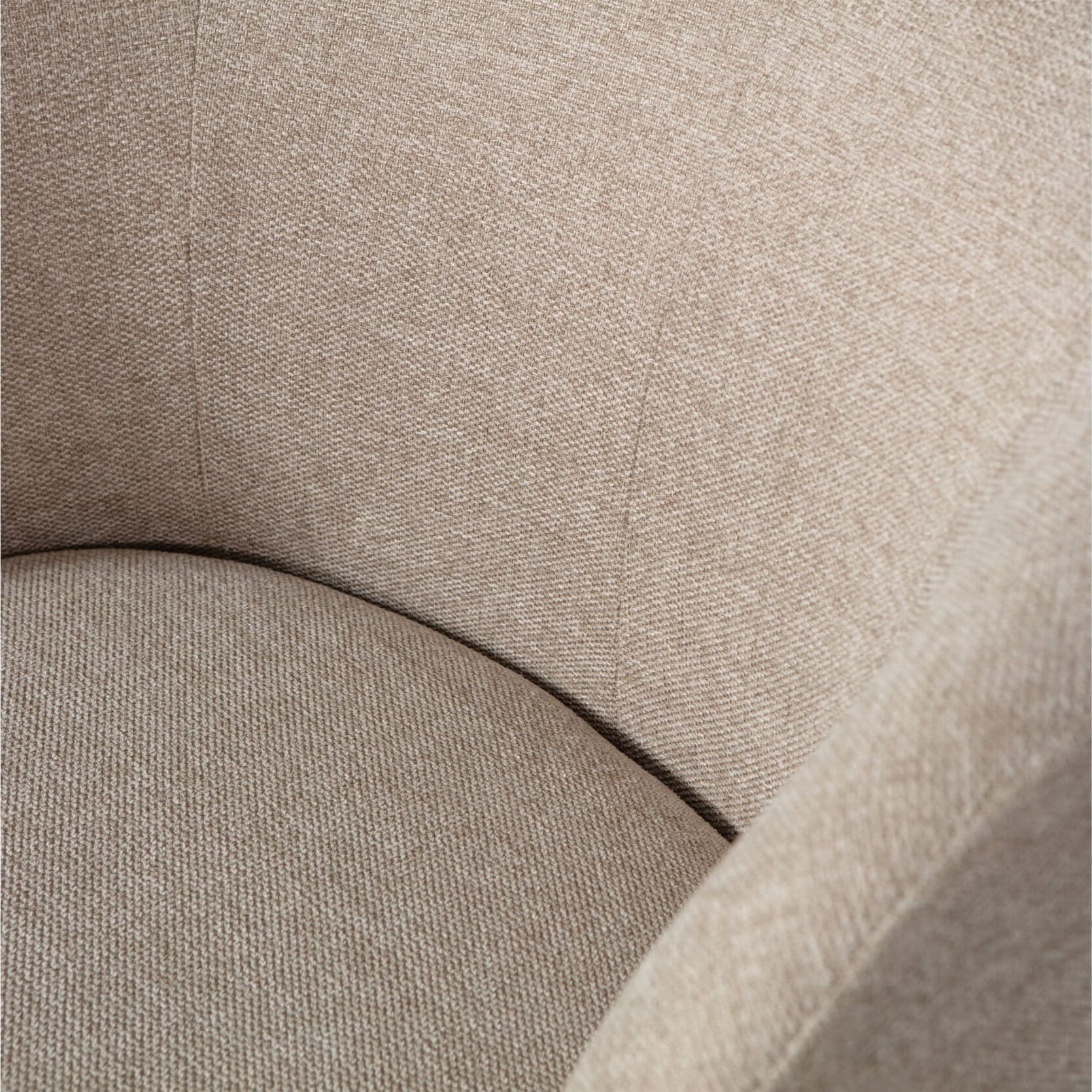 WOOOD Exclusive Serra Draaifauteuil Geweven Stof Zand Beige|Bruin Draaifauteuil