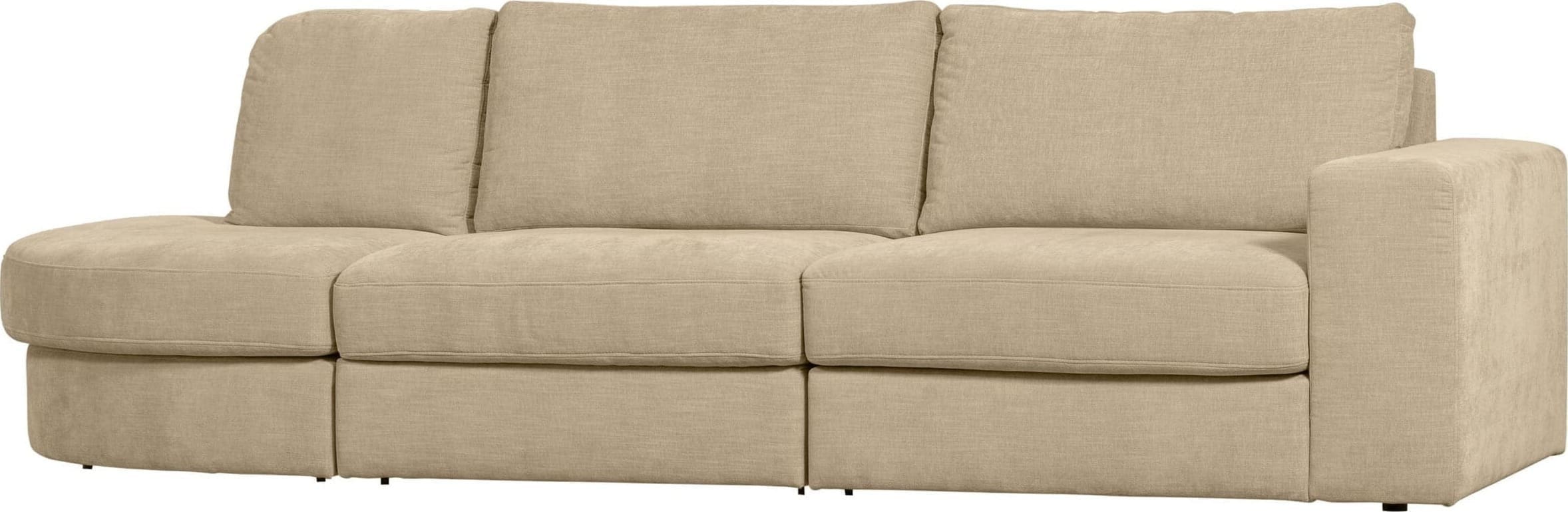 vtwonen Family 2,5-zitsbank Ronding Links Zand Beige|Bruin Bank