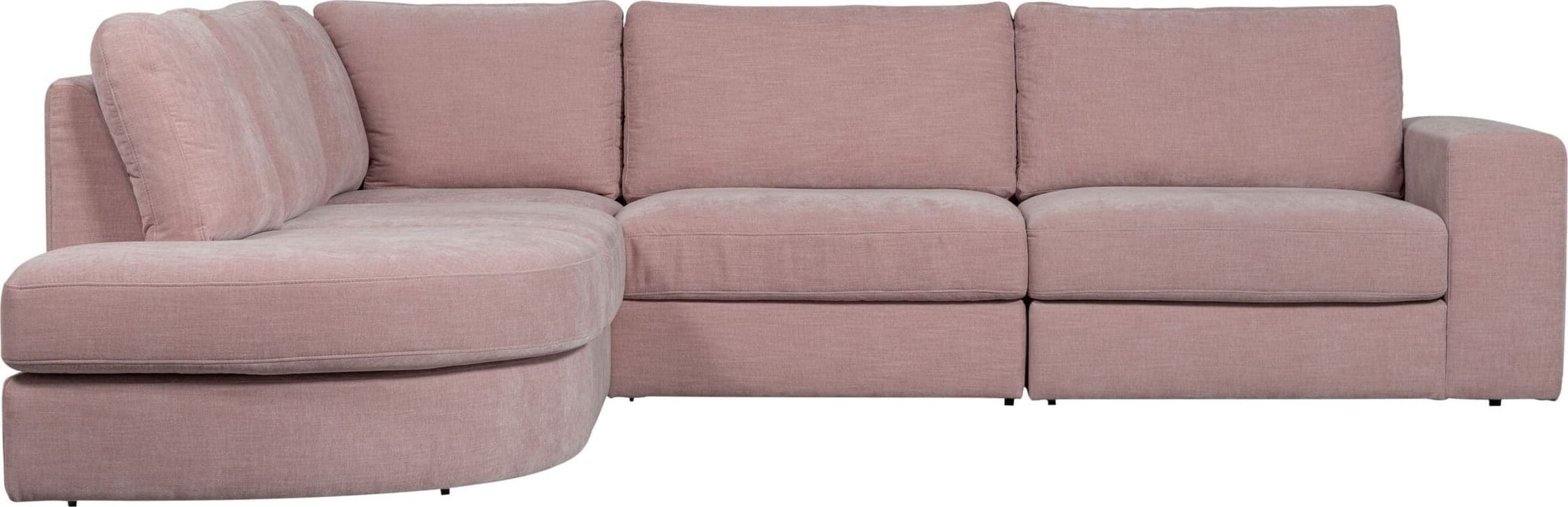 vtwonen Family Hoekbank Ronding Links Roze Blauw Hoekbank