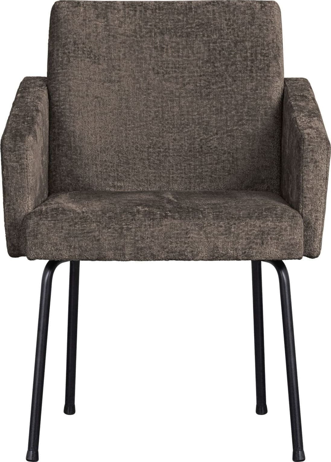 BePureHome Mount Eetkamerstoel Met Armleuning Grof Geweven Grijs/bruin Bruin