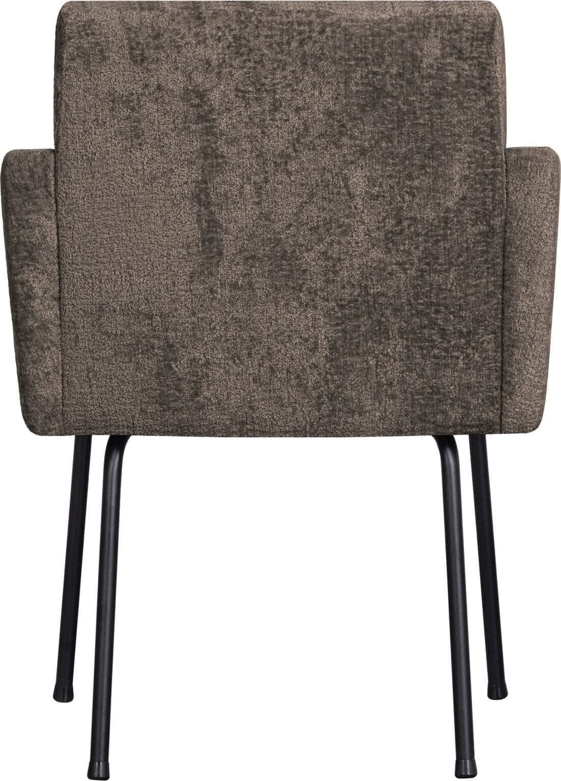 BePureHome Mount Eetkamerstoel Met Armleuning Grof Geweven Grijs/bruin Bruin