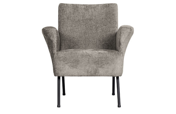 BePureHome Muse Fauteuil Grof Geweven Stof Taupe Taupe Fauteuil