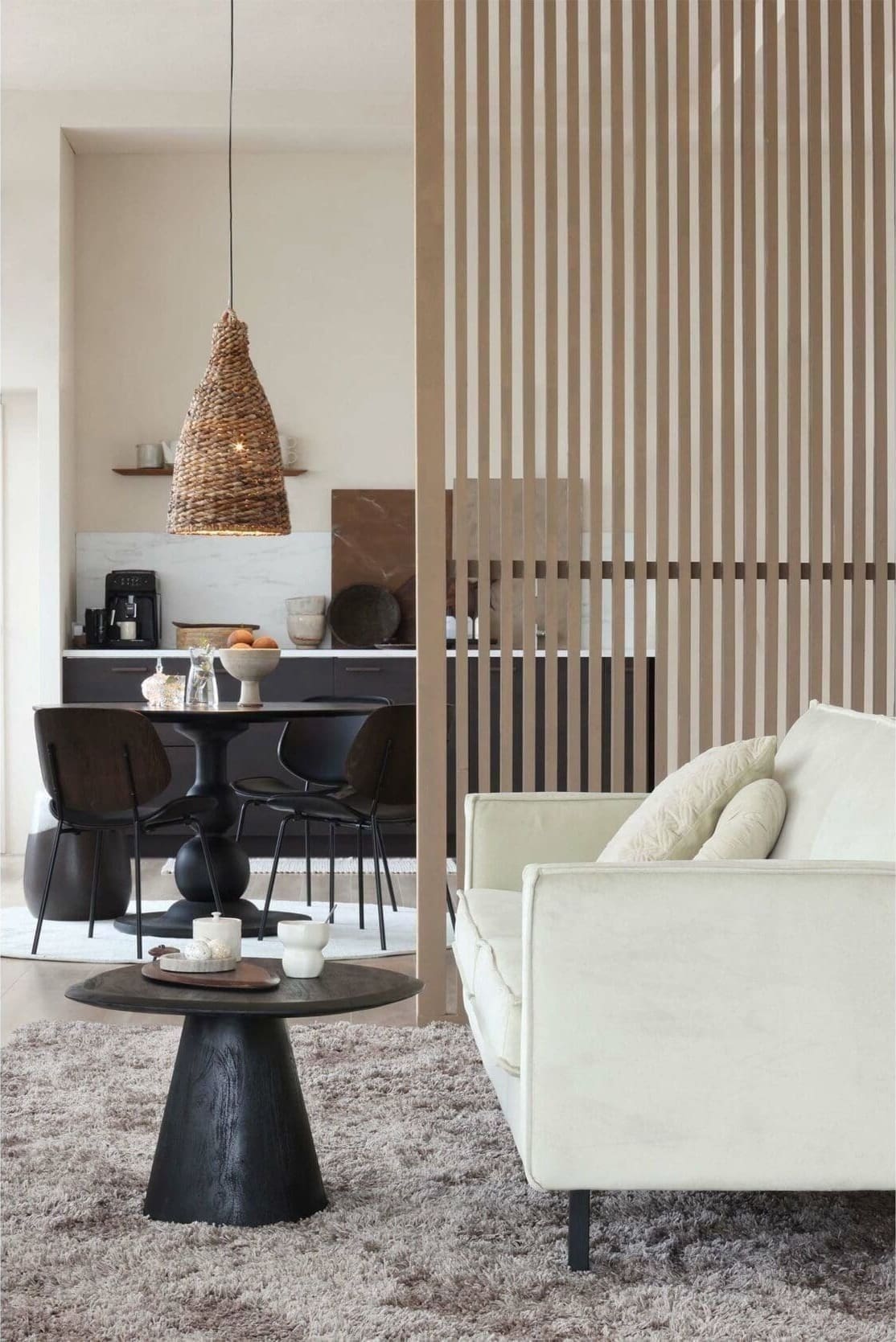 BePureHome Posture Salontafel Hout Zwart Ø70cm Zwart Salontafel