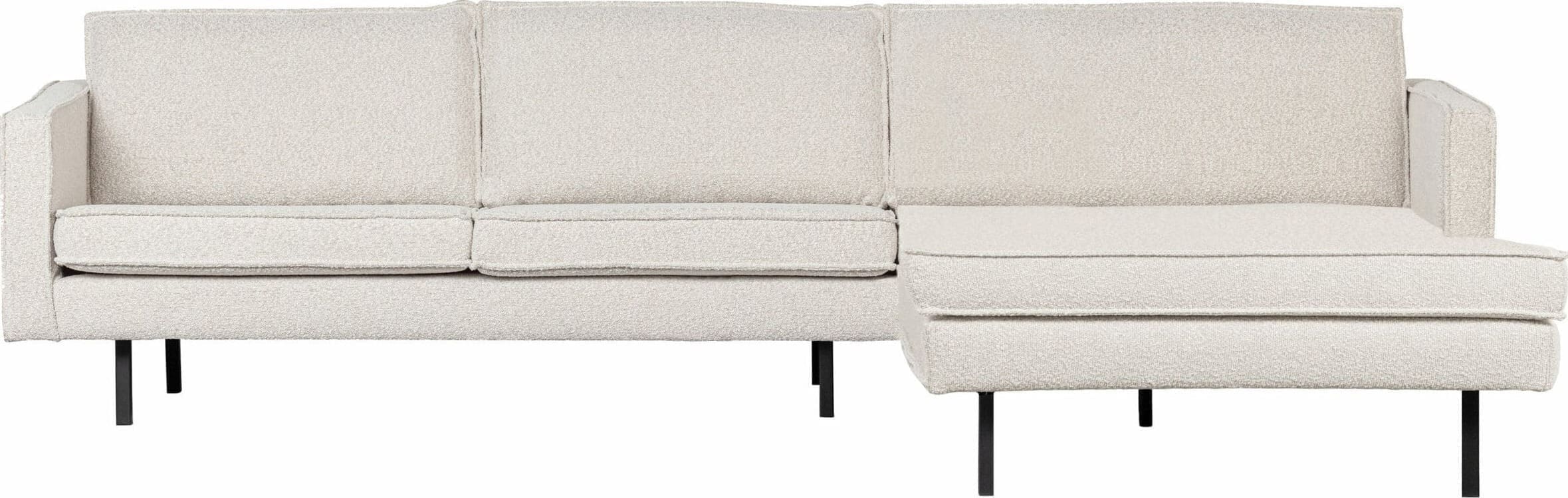 BePureHome Rodeo Chaise Longue Rechts Bouclé Naturel Naturel