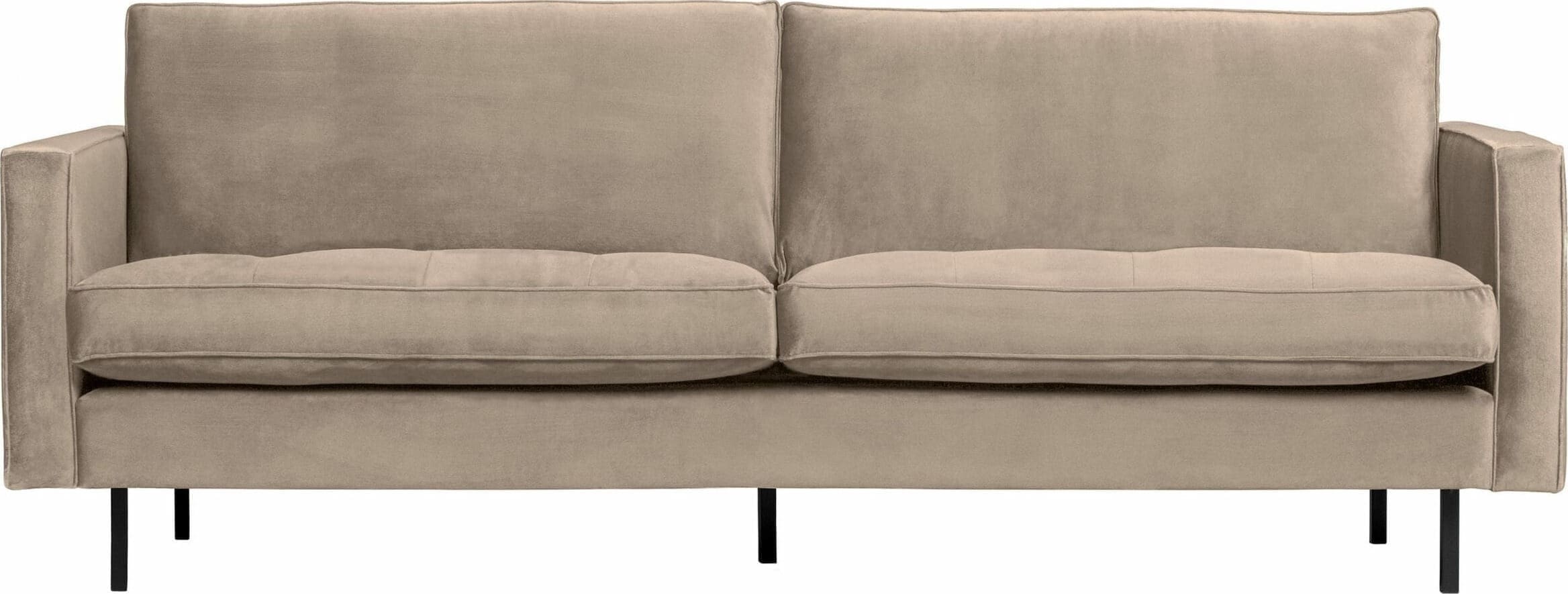 BePureHome Rodeo Classic 2,5-zitsbank Velvet Khaki Beige|Taupe