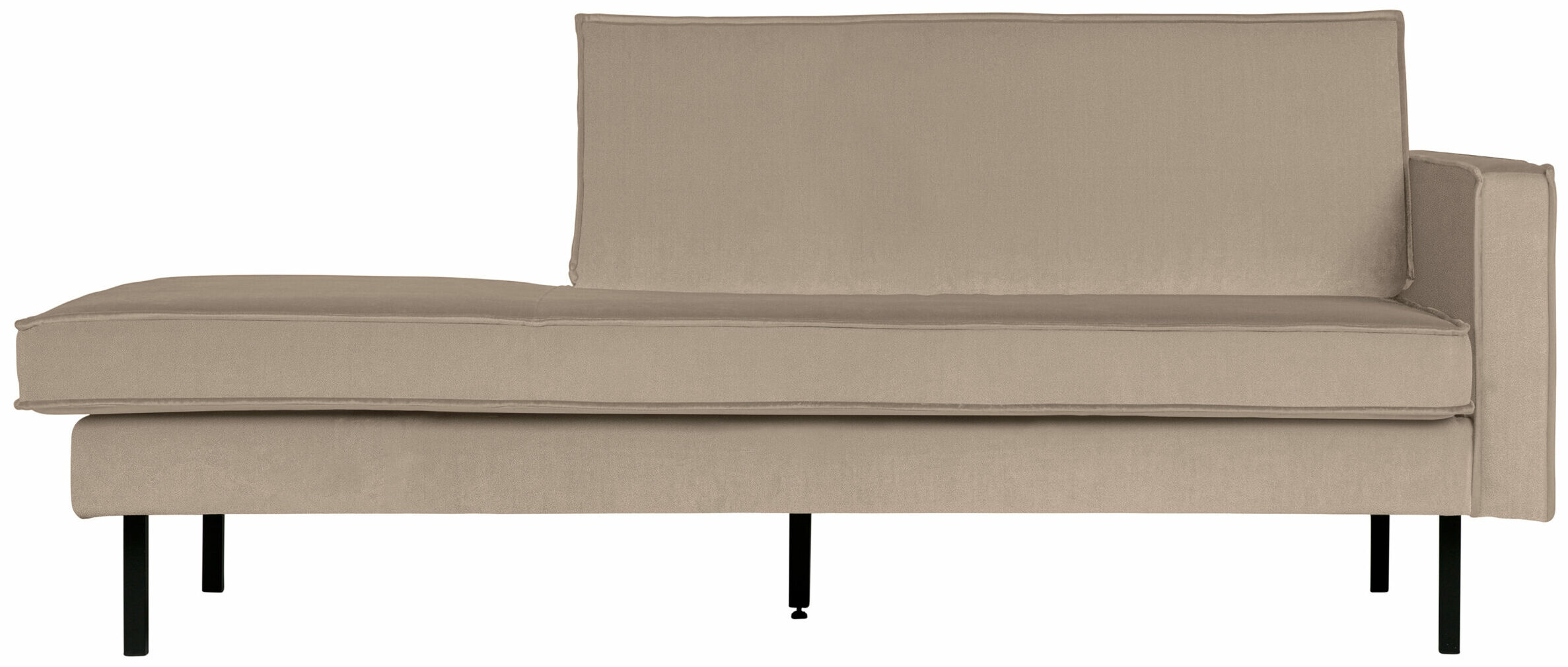 BePureHome Rodeo Daybed Right Velvet Khaki Beige|Taupe