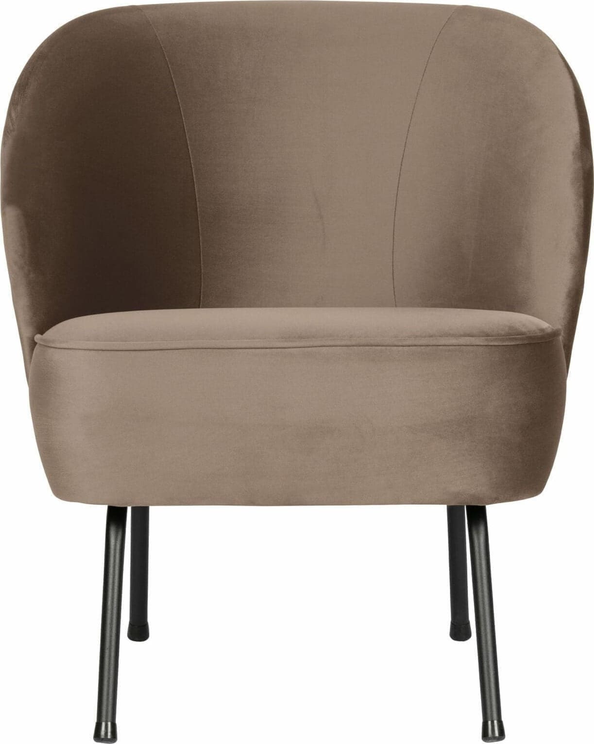 BePureHome Vogue Fauteuil Fluweel Khaki Beige|Taupe Fauteuil