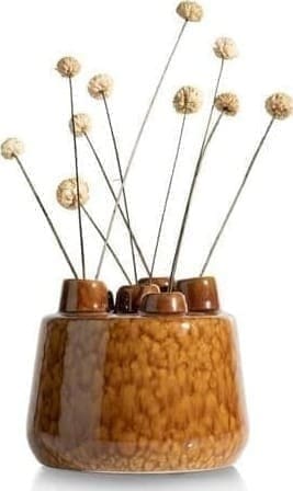 COCO maison Safia vaas H15cm - bruin Bruin Woonaccessoire