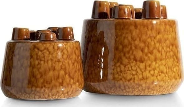 COCO maison Safia vaas H15cm - bruin Bruin Woonaccessoire