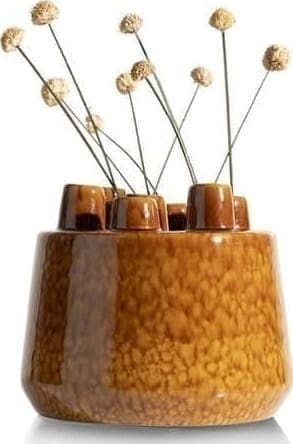 COCO maison Safia vaas H21cm - bruin Bruin Woonaccessoire
