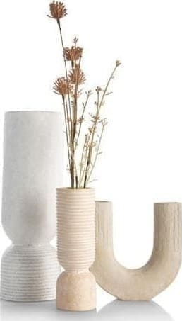 COCO maison Suze vaas H16cm Beige Woonaccessoire