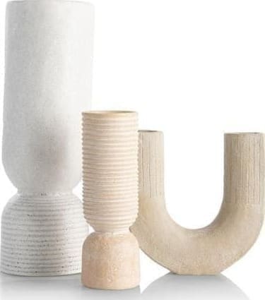 COCO maison Suze vaas H16cm Beige Woonaccessoire