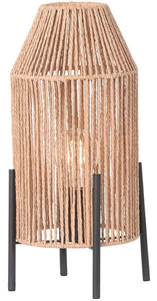 LABEL51 Tafellamp Ibiza - Zwart - Mangohout Zwart Tafellamp