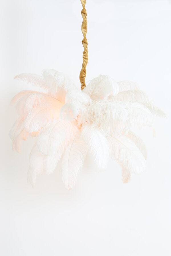 Hanglamp Feather - Goud+wit Light & Living Hanglamp 2945626
