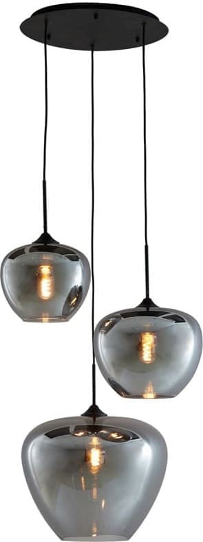 Hanglamp Mayson - Smoke Glas-mat Zwart Light & Living Hanglamp 2958612