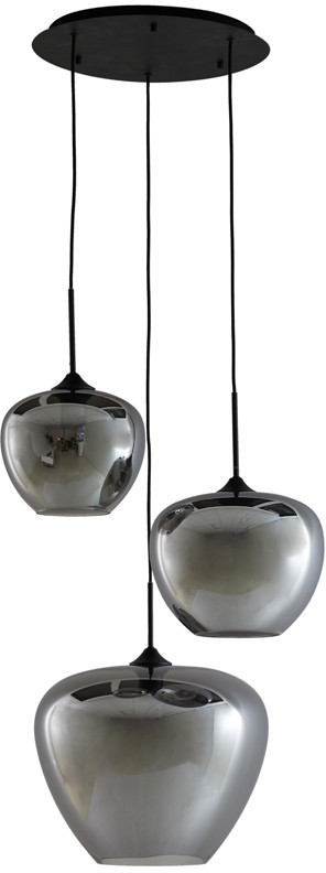 Hanglamp Mayson - Smoke Glas-mat Zwart Light & Living Hanglamp 2958612
