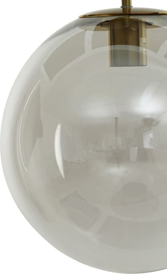 Hanglamp Medina - Antiek Brons+glas Helder Light & Living Hanglamp 2958863