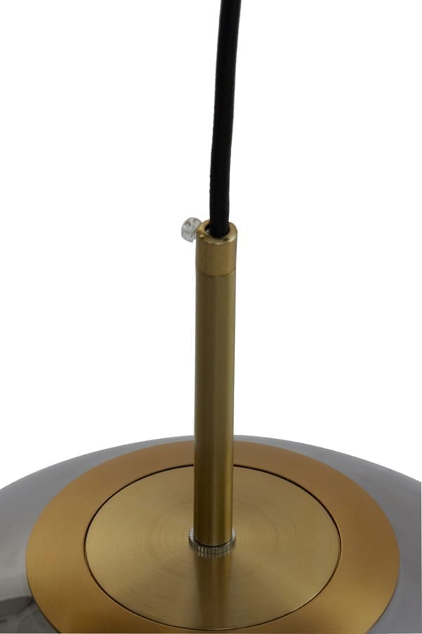 Hanglamp Medina - Antiek Brons+smoke Glas Light & Living Hanglamp 2958865