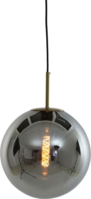 Hanglamp Medina - Antiek Brons+smoke Glas Light & Living Hanglamp 2958865