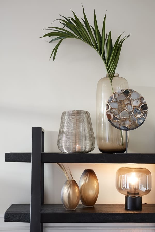 Ornament Gouya - Agaat Bruin+mat Zwart Light & Living Beeld 7417312