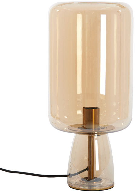 Tafellamp Lotta - Glas Amber+goud Light & Living Tafellamp 1880183