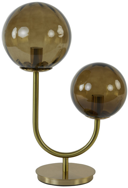 Tafellamp Magdala - Glas Bruin+goud Light & Living Tafellamp 1872164