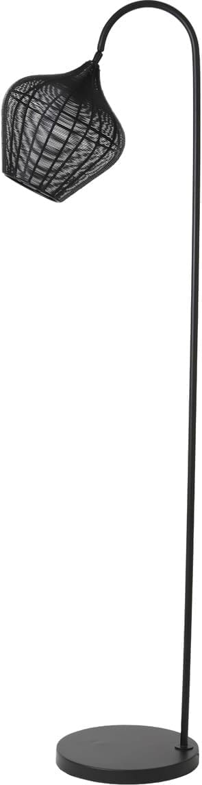 Vloerlamp Alvaro - Mat Zwart Light & Living Vloerlamp 8213012