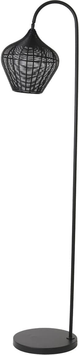Vloerlamp Alvaro - Mat Zwart Light & Living Vloerlamp 8213012