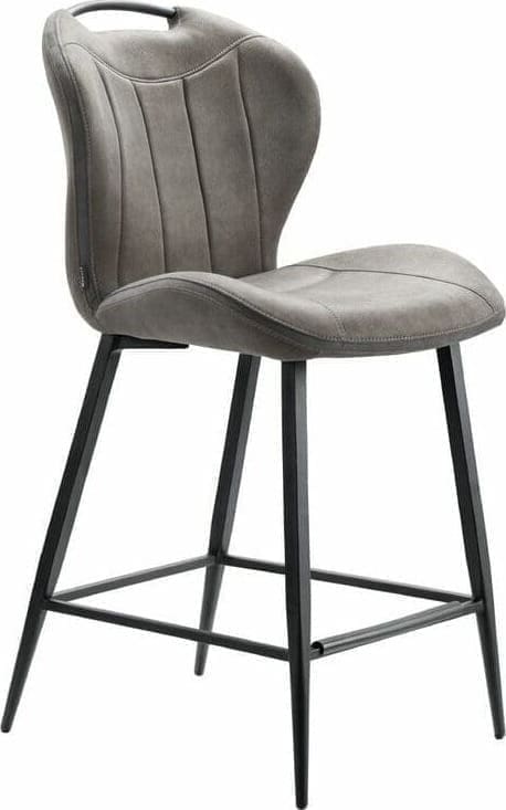 Pronto Wonen Barkruk Tantini microvezel luxor antraciet Antraciet Barstoel