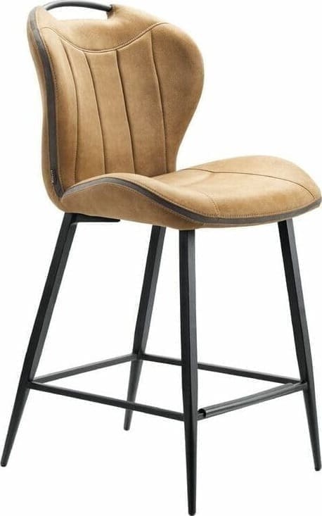 Pronto Wonen Barkruk Tantini microvezel luxor cognac Cognac Barstoel