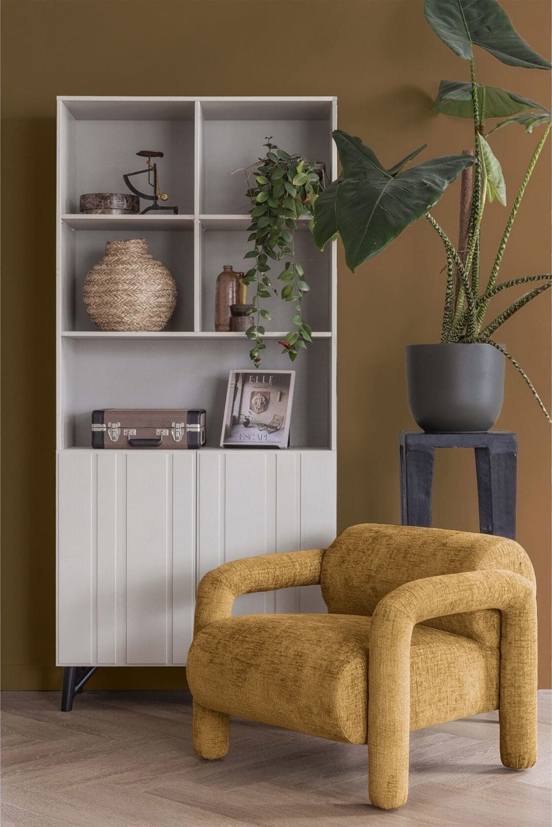 WOOOD Exclusive Lenny Fauteuil In Grove Textuur Goud/geel Goud Fauteuil