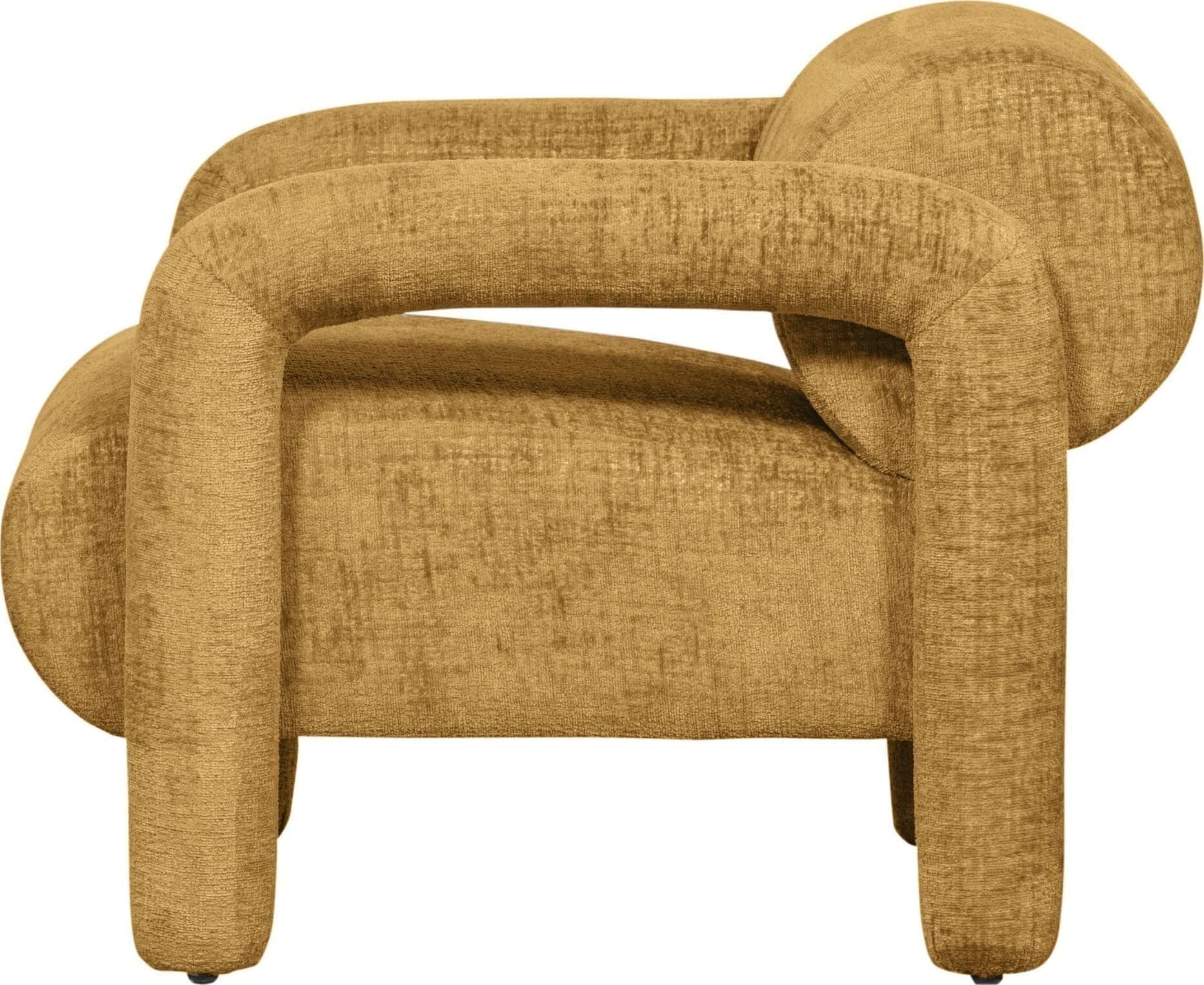 WOOOD Exclusive Lenny Fauteuil In Grove Textuur Goud/geel Goud Fauteuil