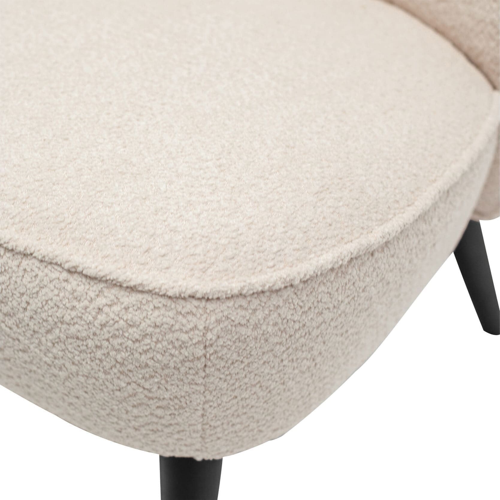 WOOOD Sara Bankje Bouclé Creme Beige