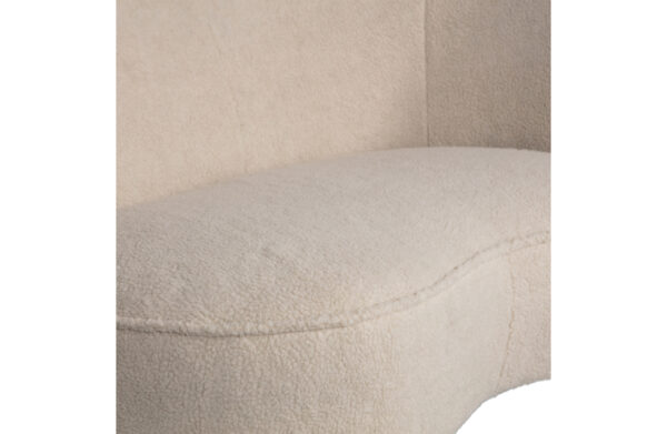 WOOOD Sara Lounge Fauteuil Links Teddy Off White Wit Fauteuil