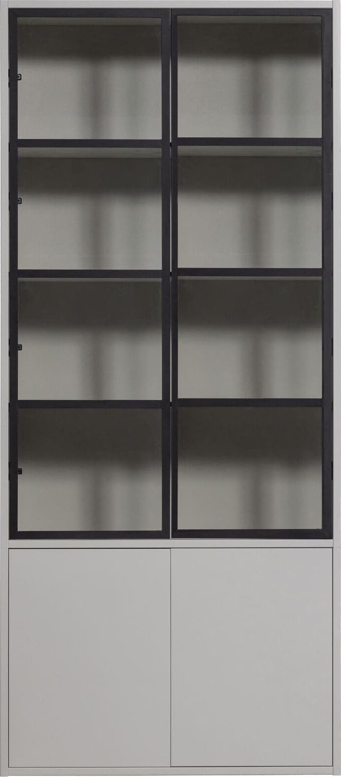 vtwonen Basic 4-drs Vitrinekast Grenen Mist Wit Kast