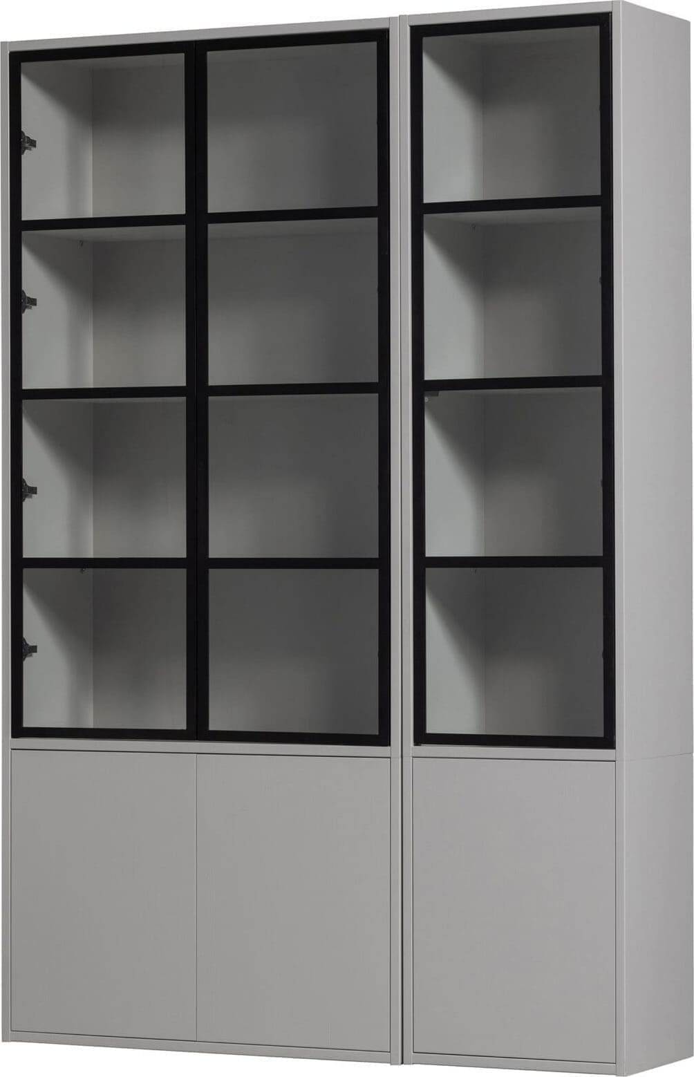 vtwonen Basic 4-drs Vitrinekast Grenen Mist Wit Kast