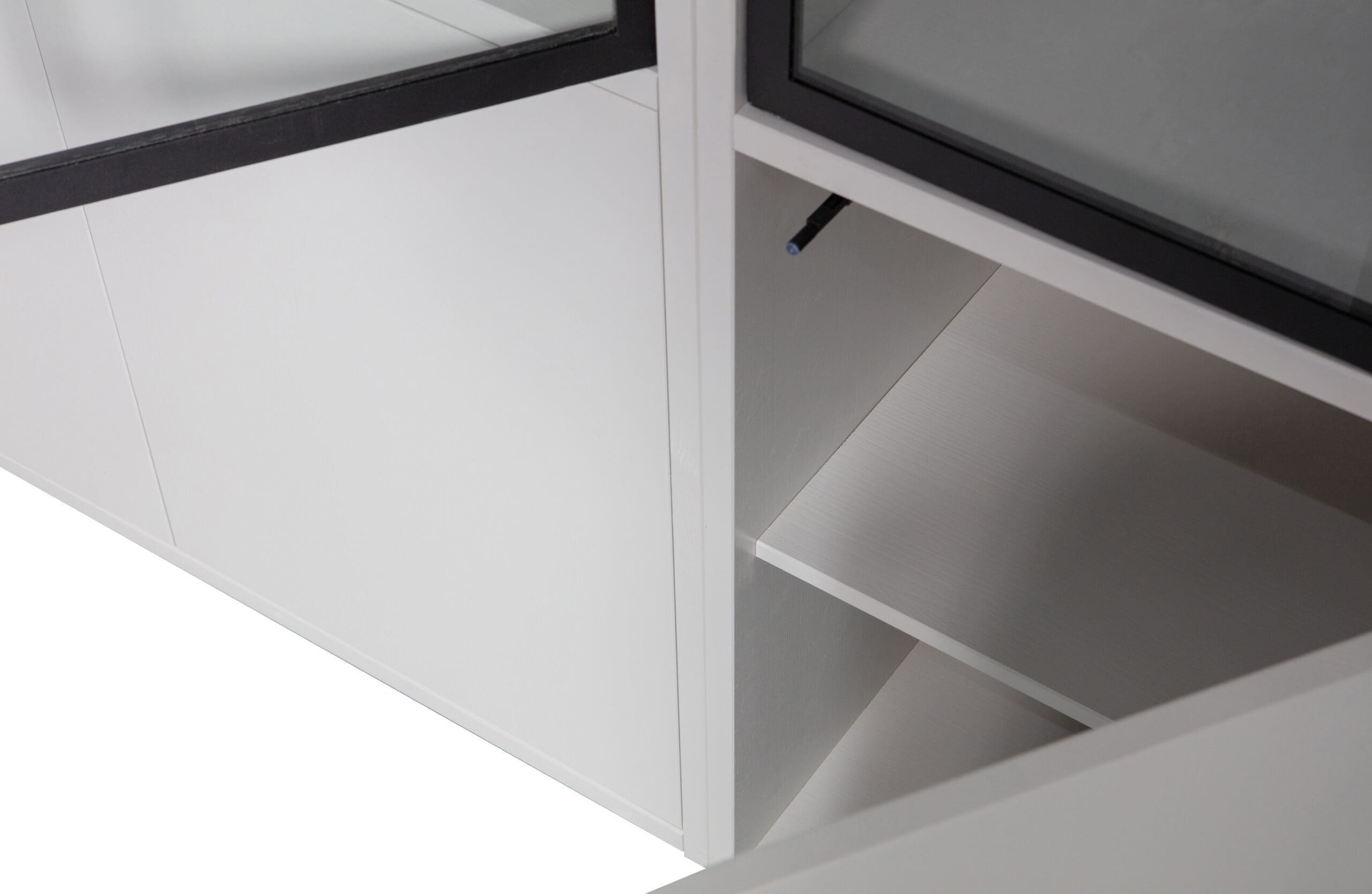 vtwonen Basic 4-drs Vitrinekast Grenen Mist Wit Kast