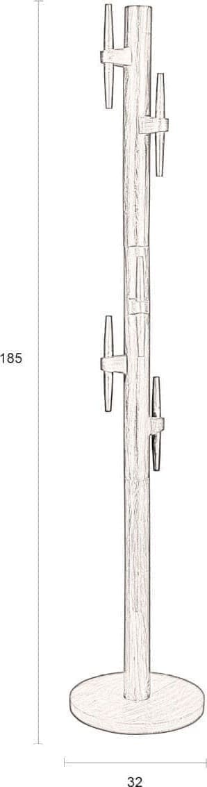 Kapstok Jakub Walnut Dutchbone ZVR7100022