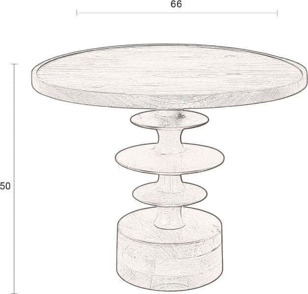 Salontafel Cath Walnut Dutchbone Salontafel ZVR2300338
