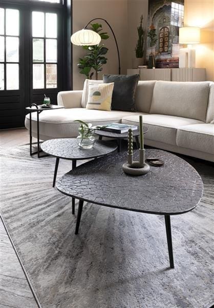 Henders & Hazel Dorval laptop-tafel 35.5 x 44 cm. Goud Bijzettafel