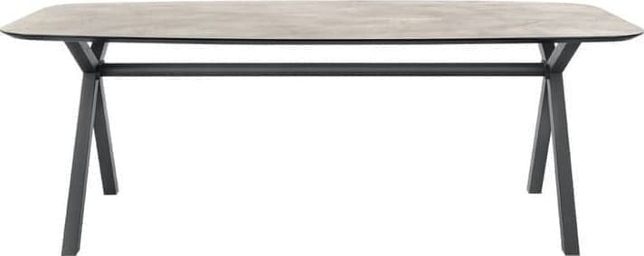 INHOUSE Eettafel Canarias tonvormig HPL brons 220x100cm Brons Eettafel