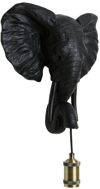 INHOUSE Wandlamp Elephant mat zwart Zwart Verlichting