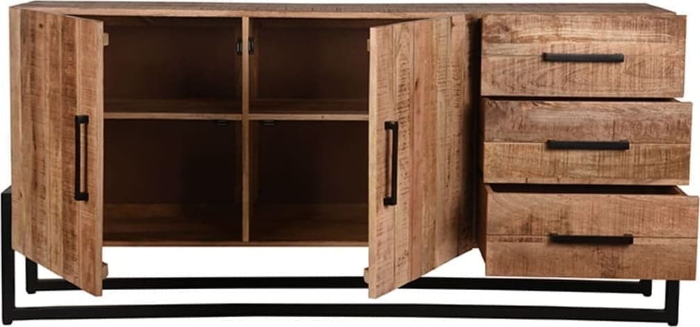 LABEL51 Dressoir Bolivia - Rough - Mangohout Naturel Dressoir