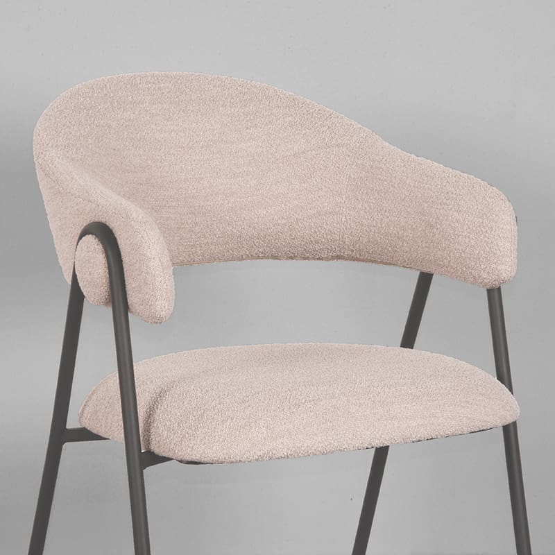 LABEL51 Eetkamerstoel Lowen - Naturel - Boucle Naturel Eetkamerstoel