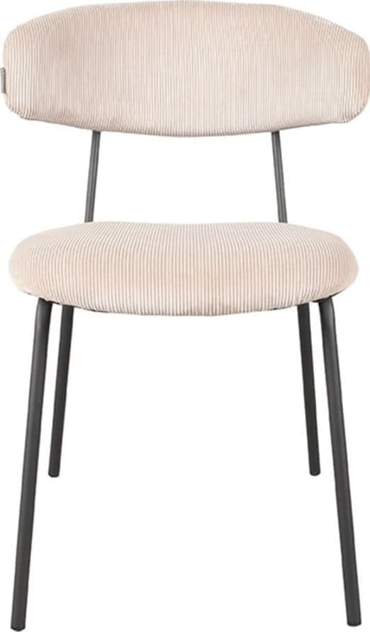 LABEL51 Eetkamerstoel Zack - Naturel - Ribcord Naturel Eetkamerstoel