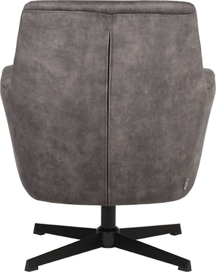 LABEL51 Fauteuil Toby - Antraciet - Velours Antraciet Fauteuil