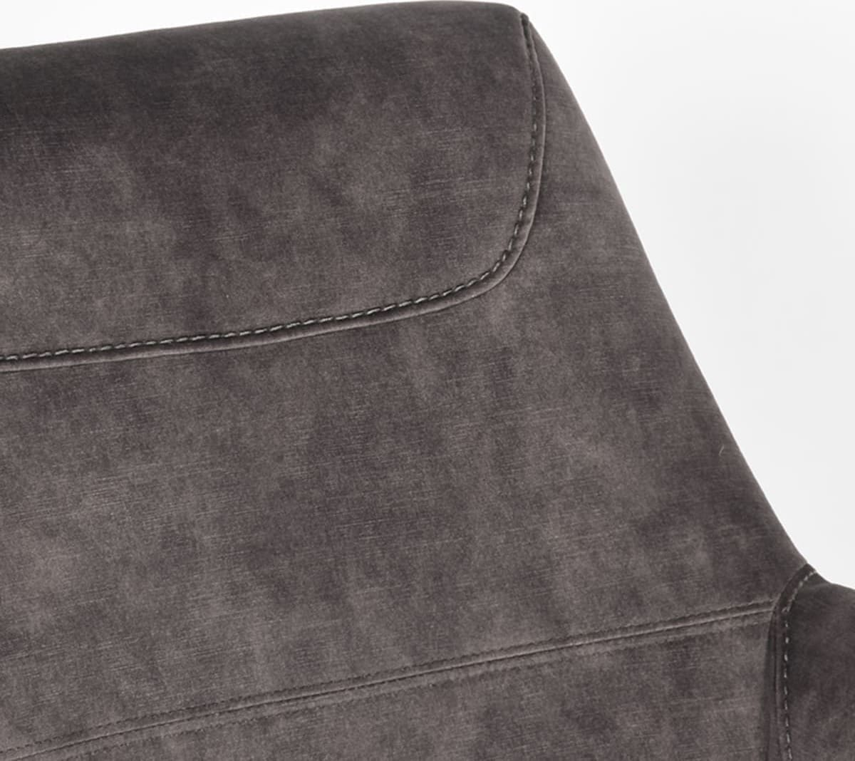 LABEL51 Fauteuil Toby - Antraciet - Velours Antraciet Fauteuil